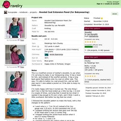 mycupcake's Hooded Coat Extension Panel (for Babywearing)