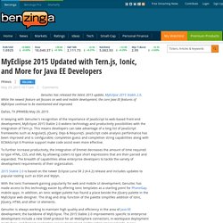 MyEclipse 2015 Updated with Tern.js, Ionic, and More for Java EE Developers