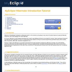 MyEclipse Hibernate Introduction Tutorial