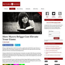 How Myers Briggs Can Elevate Your Game