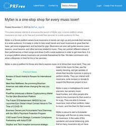 Myfan is a one-stop shop for every music lover!