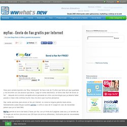 myFax – Envío de Fax gratis por Internet