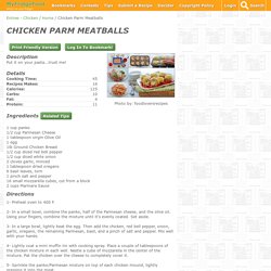 - Chicken Parm Meatballs