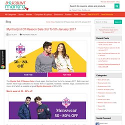 Myntra End Of Reason Sale 3rd To 5th January 2017 - DiscountMantra