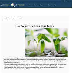 How to Nurture Long Term Leads