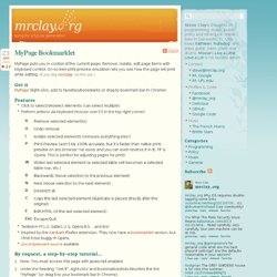 MyPage Bookmarklet