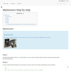 MySensors Step by step