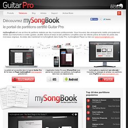mySongBook le portail de partitions certifié Guitar Pro