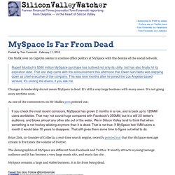 MySpace Is Far From Dead