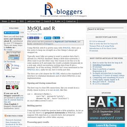 MySQL and R