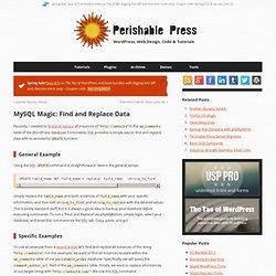 MySQL Magic: Find and Replace Data