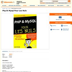 Php Et Mysql Pour Les Nuls Livres Eure