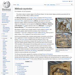 Mithraic mysteries