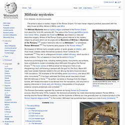 Mithraic Mysteries