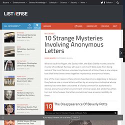 10 Strange Mysteries Involving Anonymous Letters - Listverse