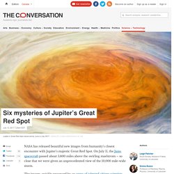 Six mysteries of Jupiter's Great Red Spot