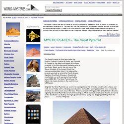 Mystic Places - The Great Pyramid of Giza in Egypt