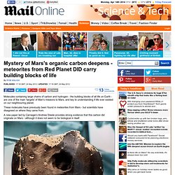 Mystery of Mars's organic carbon deepens - meteorites from Red Planet DID carry building blocks of life
