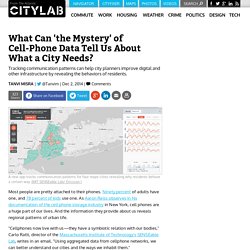 What Can 'the Mystery' of Cell-Phone Data Tell Us About What a City Needs?
