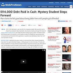 $114,000 Debt Paid in Cash: Mystery Student Steps Forward