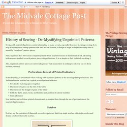 The Midvale Cottage Post: History of Sewing - De-Mystifying Unprinted Patterns