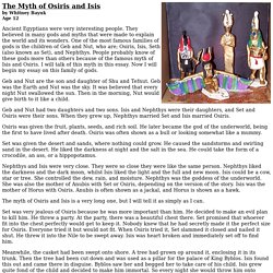 The Myth of Osiris and Isis by Whitney Bayuk
