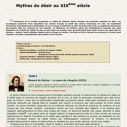 MYTHES DU DESIR AU XIX° SIECLE