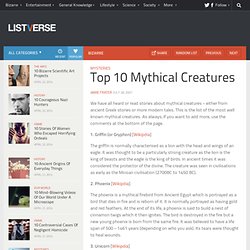 Top 10 Mythical Creatures