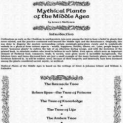 Mythical Plants of the Middle Ages