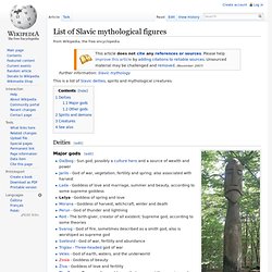 List of Slavic mythological figures