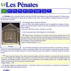 Mythologie romaine : Pénates