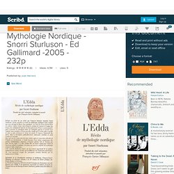 l'Edda - R_cits de Mythologie Nordique - Snorri Sturluson - Ed Gallimard -2005 - 232p