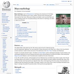 Maya mythology