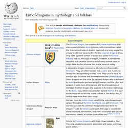 List of dragons in mythology and folklore
