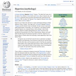 Hyperion (mythology)