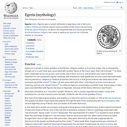 Egeria (mythology)