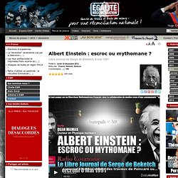 Albert Einstein : escroc ou mythomane ?