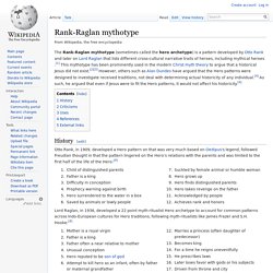 Rank-Raglan mythotype
