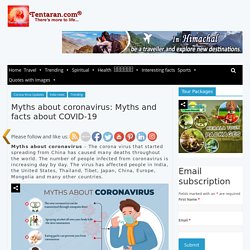myths about coronavirus