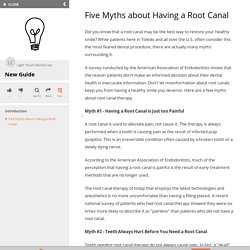 Five Myths about Having a Root Canal