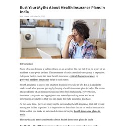 Bust Your Myths About Health Insurance Plans In India