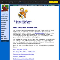 Many Myths about the Ancient Greek Gods for Kids and Teachers - Ancient Greece for Kids