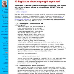10 Big Myths about copyright explained