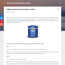 5 Myths And Facts Of Storing Water revealed