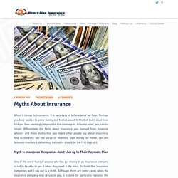 Few Myths About Insurance