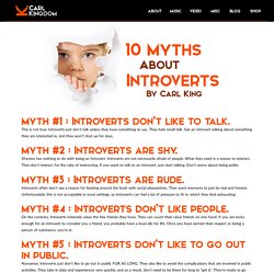 10 Myths About Introverts || CarlKingCreative.com || Los Angeles, CA