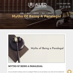 Myths of Being a Paralegal