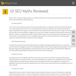 10 SEO Myths Reviewed