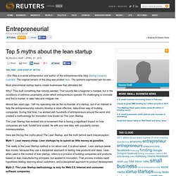 Top 5 myths about the lean startup