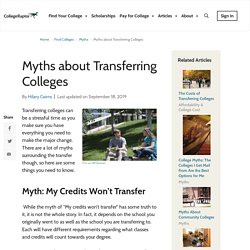 3 Myths about Transferring Colleges